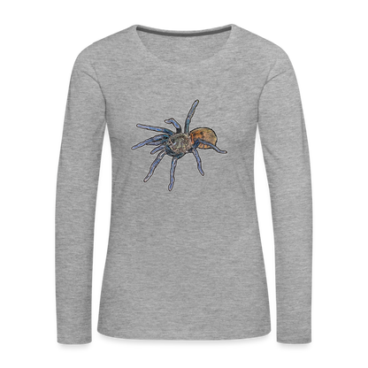Frauen Longsleeve Chromatopelma cyaneopubescens - Grau meliert