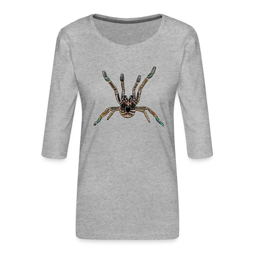 Frauen 3/4-Arm Shirt Pterinochilus murinus tcf - Grau meliert