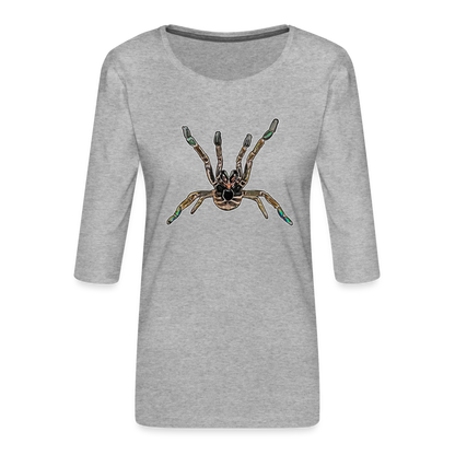 Frauen 3/4-Arm Shirt Pterinochilus murinus tcf - Grau meliert