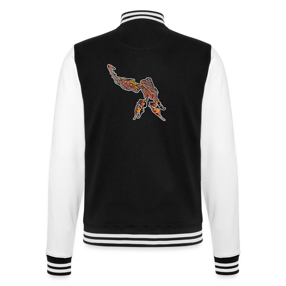 Unisex College-Sweatjacke Phyllocrania paradoxa male - Schwarz/Weiß