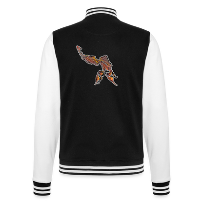 Unisex College-Sweatjacke Phyllocrania paradoxa male - Schwarz/Weiß