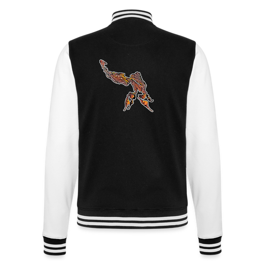 Unisex College-Sweatjacke Phyllocrania paradoxa male - Schwarz/Weiß