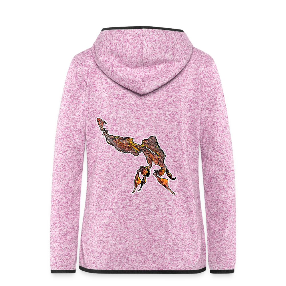 Frauen Kapuzen-Fleecejacke Phyllocrania paradoxa male - Lila meliert