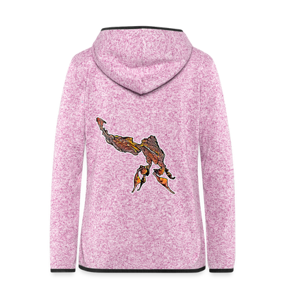 Frauen Kapuzen-Fleecejacke Phyllocrania paradoxa male - Lila meliert