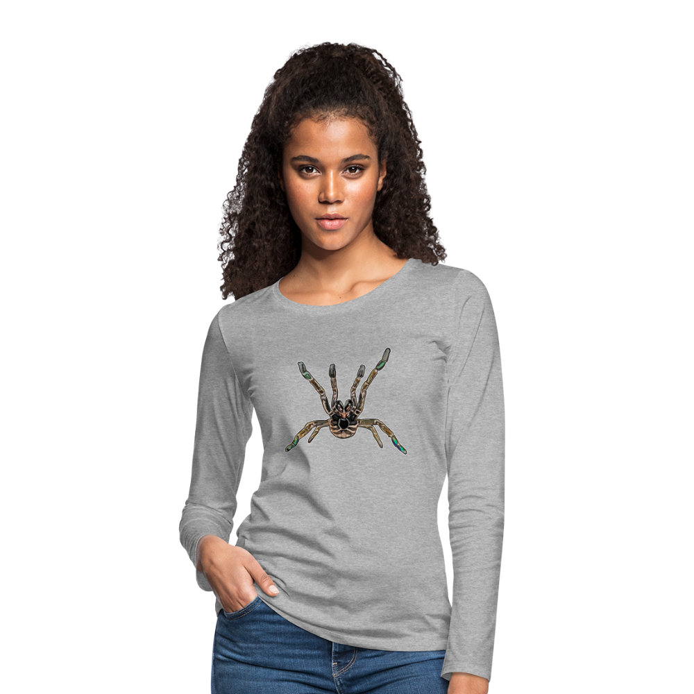 Frauen Longsleeve Pterinochilus murinus tcf - Grau meliert