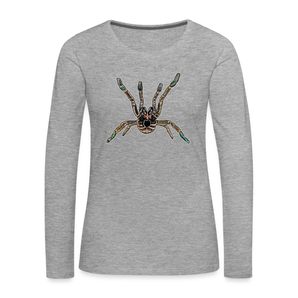Frauen Longsleeve Pterinochilus murinus tcf - Grau meliert