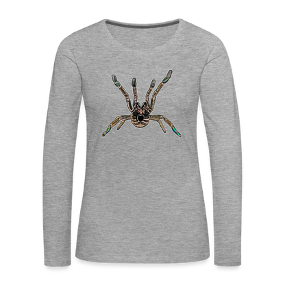 Frauen Longsleeve Pterinochilus murinus tcf - Grau meliert