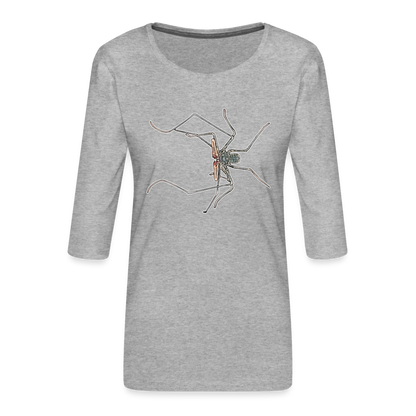 Frauen 3/4-Arm Shirt Euphrynichus bacillifer - Grau meliert