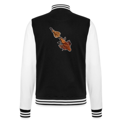 Unisex College-Sweatjacke Phyllocrania paradoxa female - Schwarz/Weiß