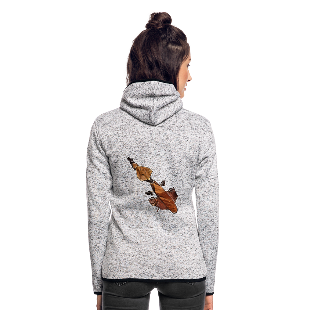 Frauen Kapuzen-Fleecejacke Phyllocrania paradoxa female - Hellgrau meliert