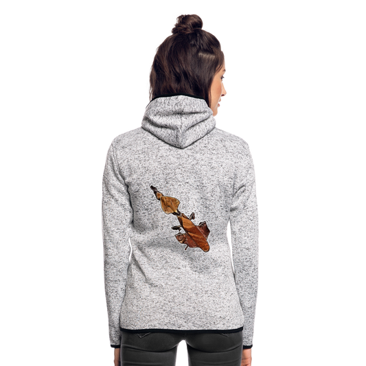 Frauen Kapuzen-Fleecejacke Phyllocrania paradoxa female - Hellgrau meliert