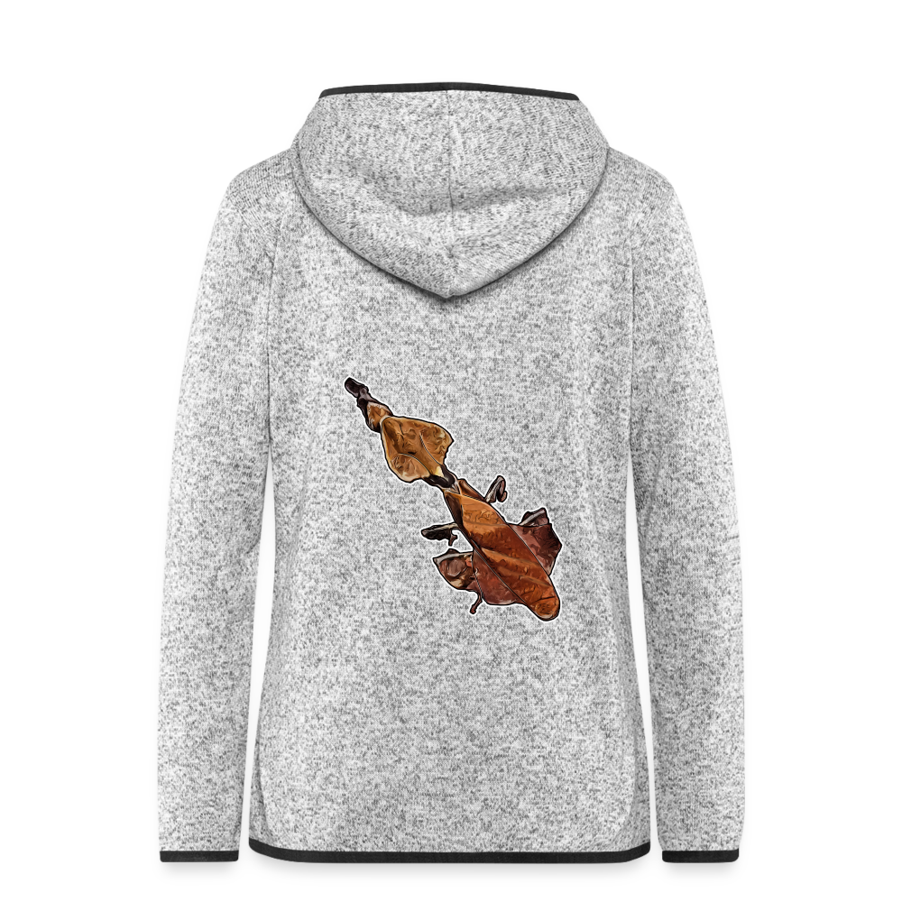 Frauen Kapuzen-Fleecejacke Phyllocrania paradoxa female - Hellgrau meliert