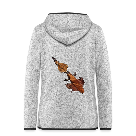 Frauen Kapuzen-Fleecejacke Phyllocrania paradoxa female - Hellgrau meliert