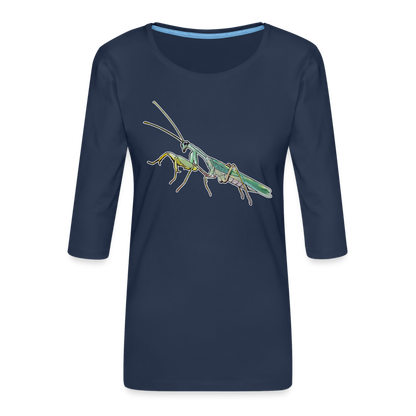 Frauen 3/4-Arm Shirt Sphodromantis lineola male - Navy