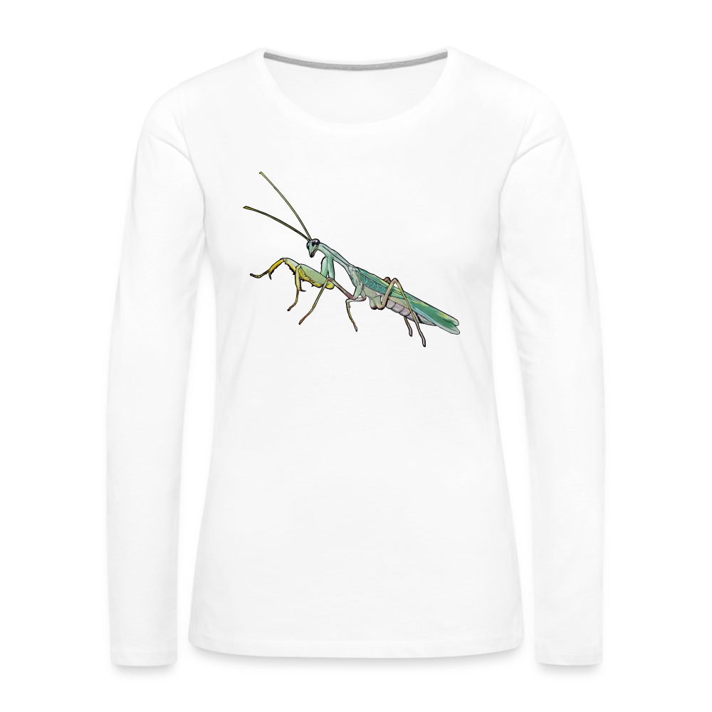 Frauen Longsleeve Sphodromantis lineola male - weiß
