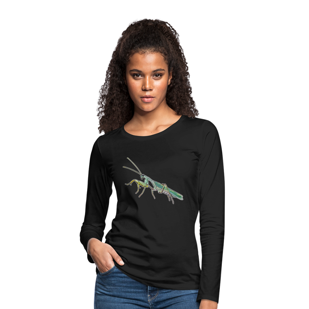 Frauen Longsleeve Sphodromantis lineola male - Schwarz