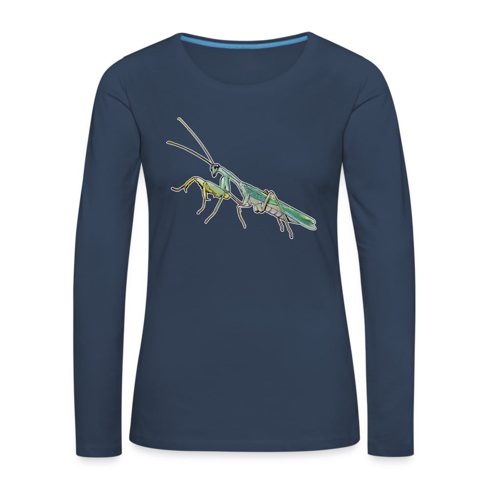 Frauen Longsleeve Sphodromantis lineola male - Navy