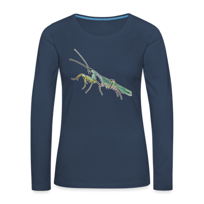 Frauen Longsleeve Sphodromantis lineola male - Navy