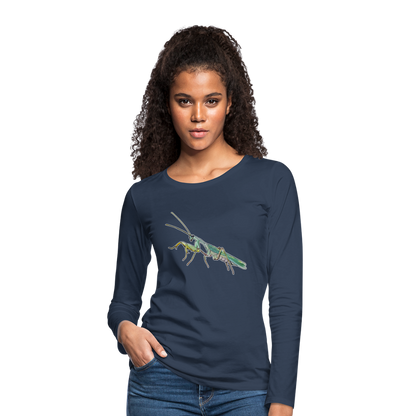 Frauen Longsleeve Sphodromantis lineola male - Navy