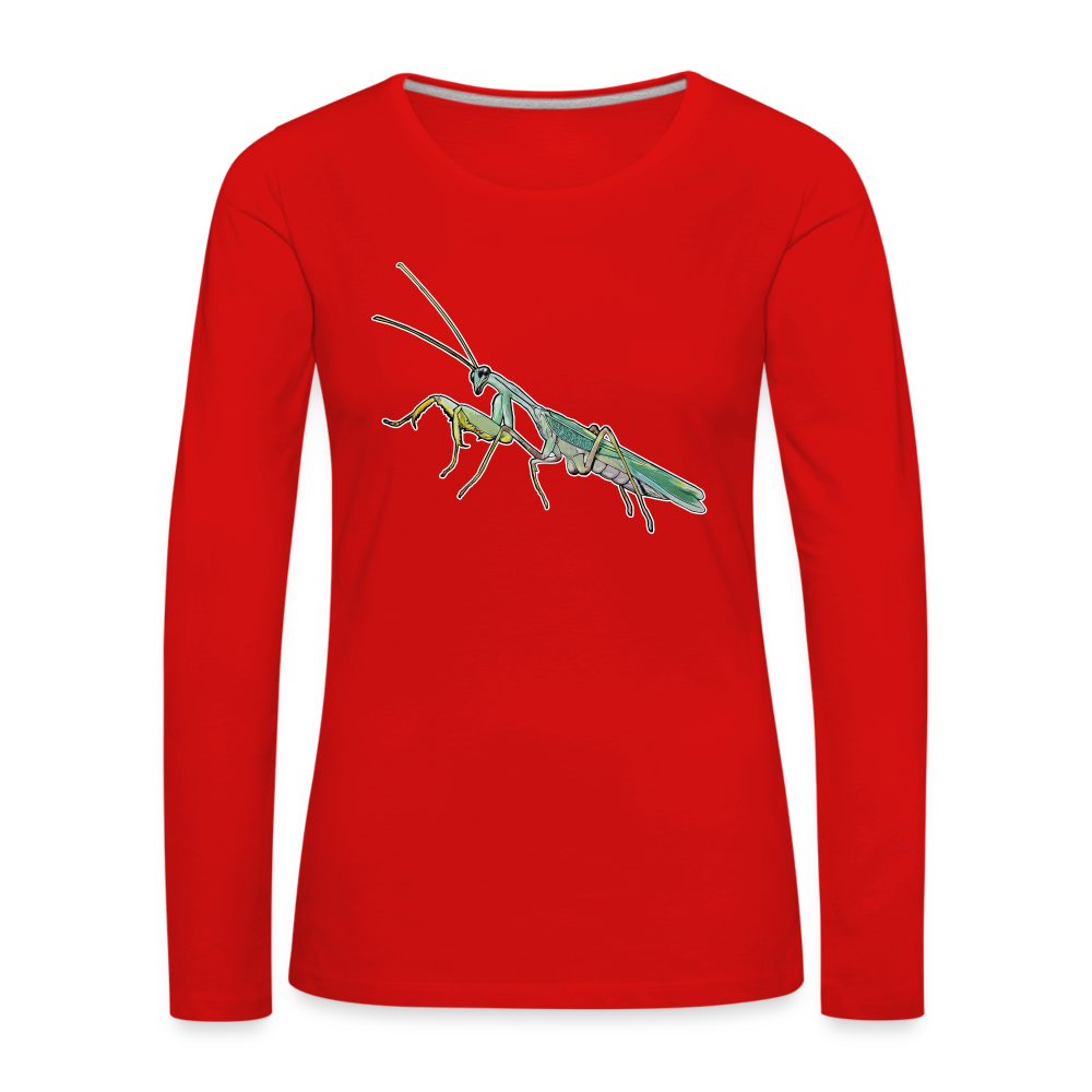 Frauen Longsleeve Sphodromantis lineola male - Rot