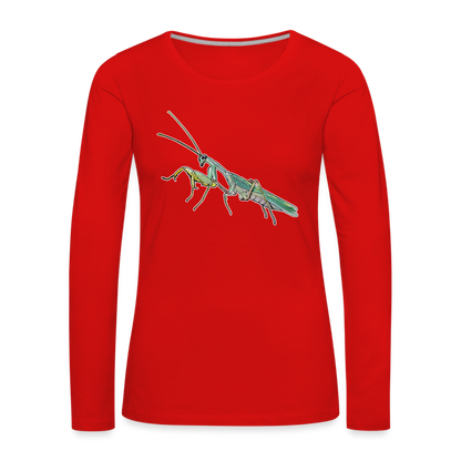 Frauen Longsleeve Sphodromantis lineola male - Rot