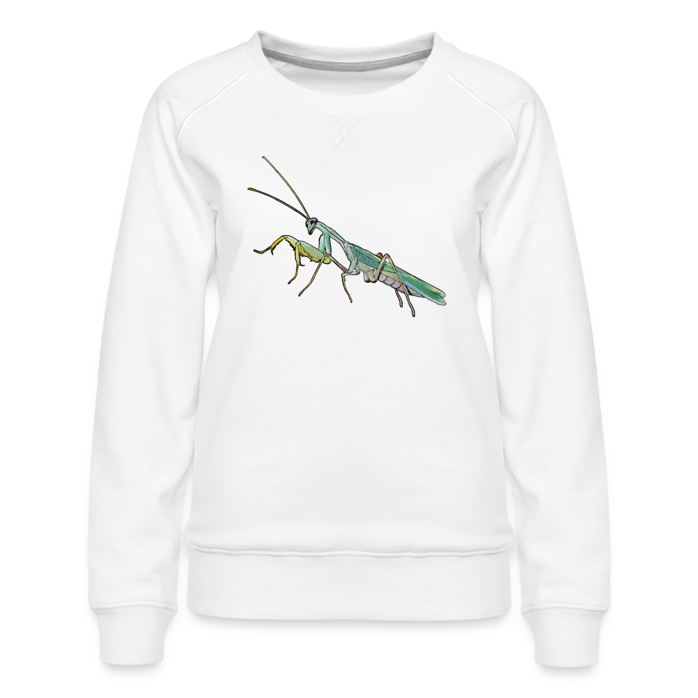 Frauen Pullover Spodromantis lineola male - weiß