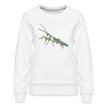 Frauen Pullover Spodromantis lineola male - weiß