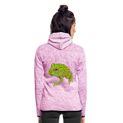Frauen Kapuzen-Fleecejacke Ceratophrys cranwelli Peppermint Blue - Lila meliert