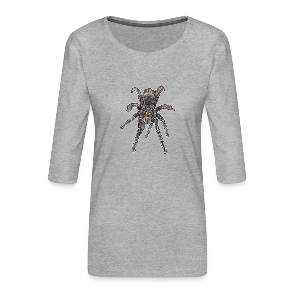 Frauen 3/4-Arm Shirt Pamphobeteus sp Machala juvenile - Grau meliert