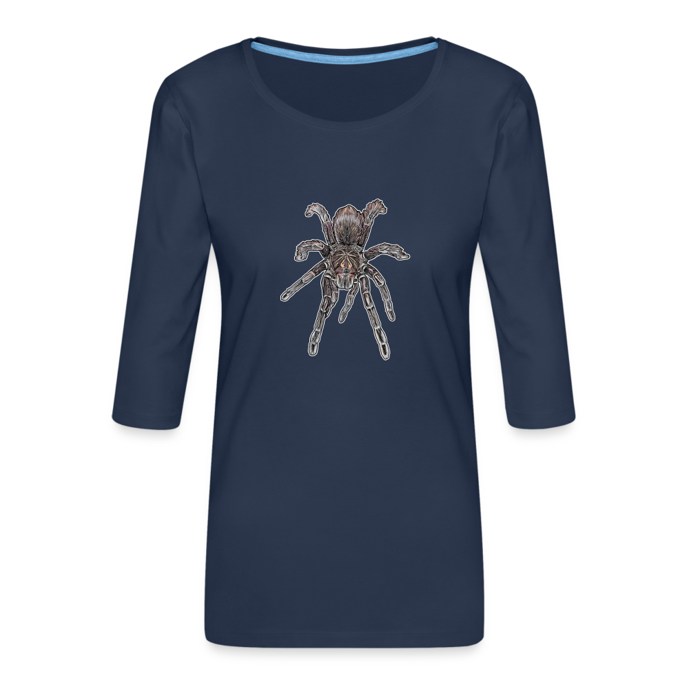 Frauen 3/4-Arm Shirt Pamphobeteus sp Machala juvenile - Navy