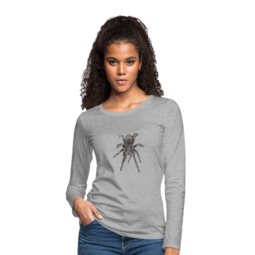 Frauen Longsleeve Pamphobeteus sp Machala juvenile - Grau meliert