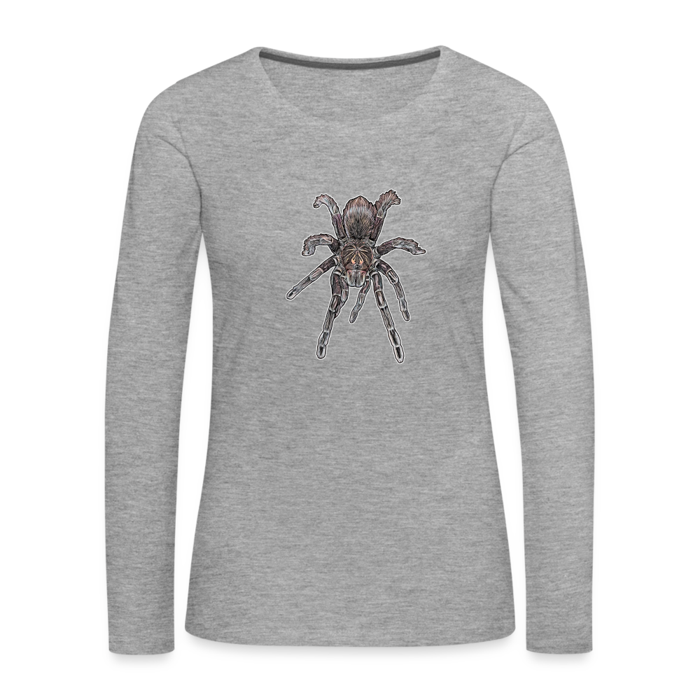 Frauen Longsleeve Pamphobeteus sp Machala juvenile - Grau meliert