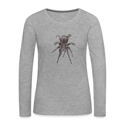 Frauen Longsleeve Pamphobeteus sp Machala juvenile - Grau meliert