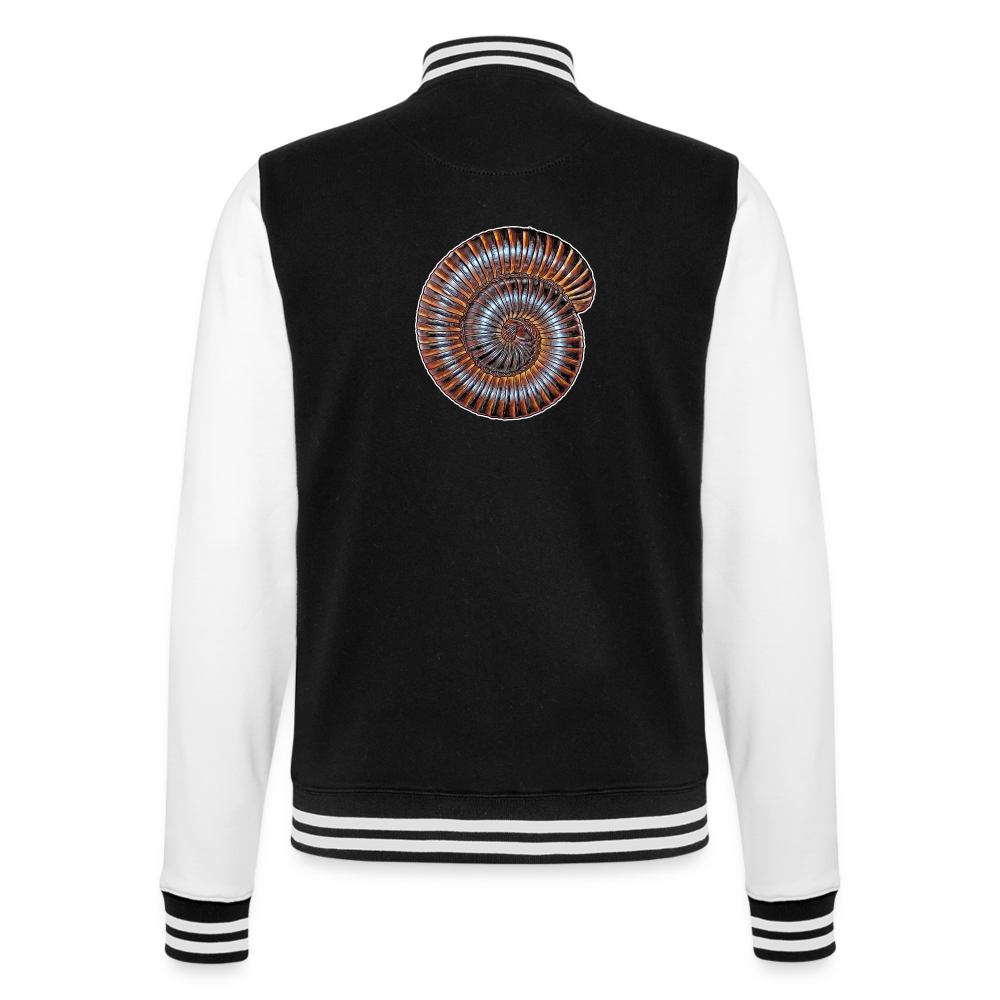 Unisex College-Sweatjacke Archispirostreptus gigas - Schwarz/Weiß