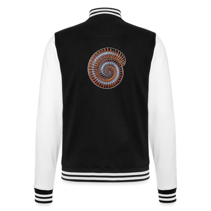 Unisex College-Sweatjacke Archispirostreptus gigas - Schwarz/Weiß