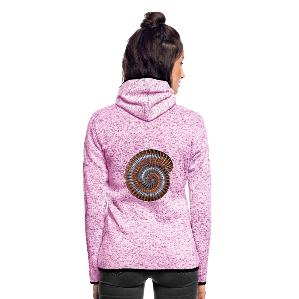 Frauen Kapuzen-Fleecejacke Archispirostreptus gigas - Lila meliert