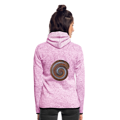 Frauen Kapuzen-Fleecejacke Archispirostreptus gigas - Lila meliert
