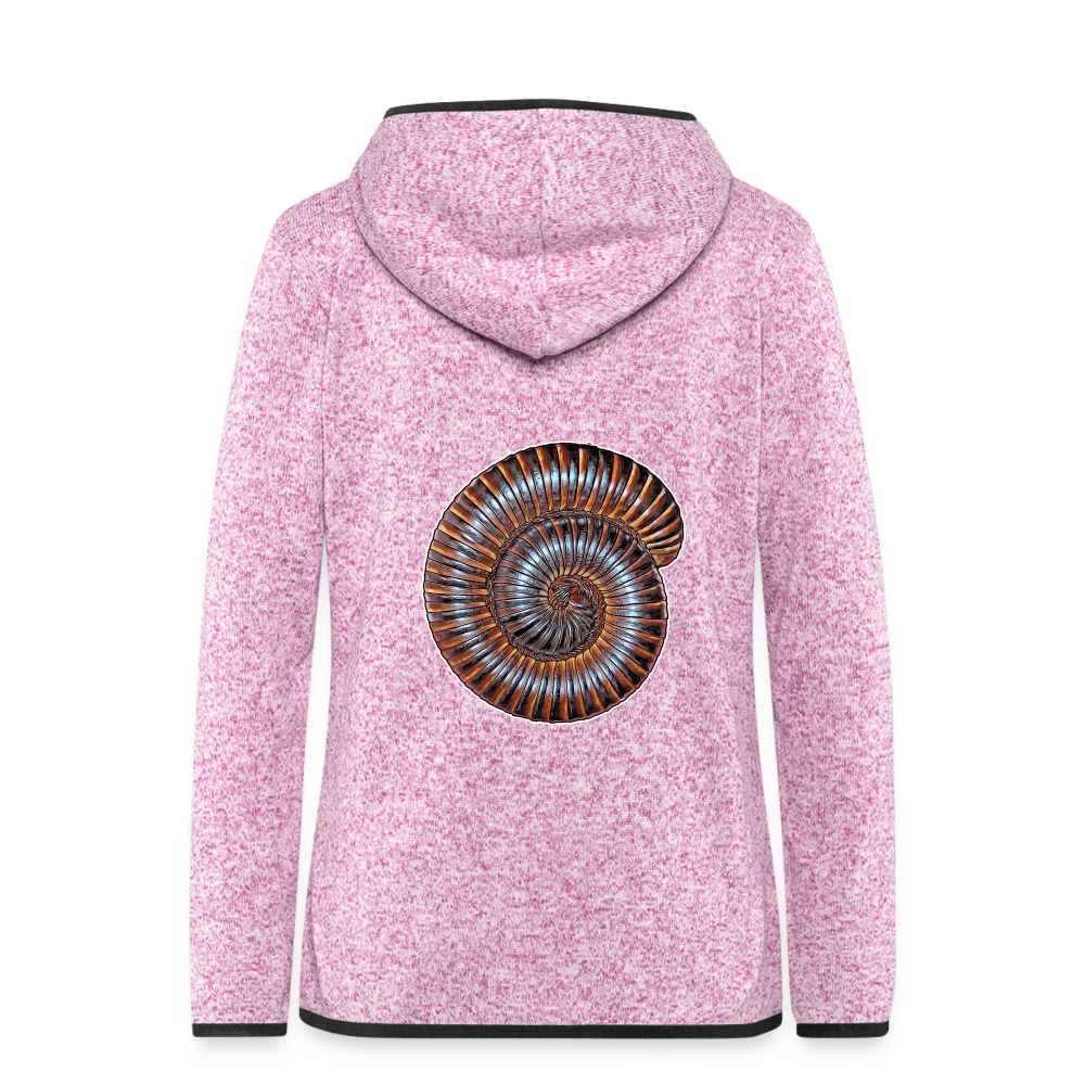 Frauen Kapuzen-Fleecejacke Archispirostreptus gigas - Lila meliert