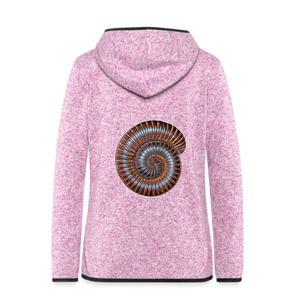 Frauen Kapuzen-Fleecejacke Archispirostreptus gigas - Lila meliert