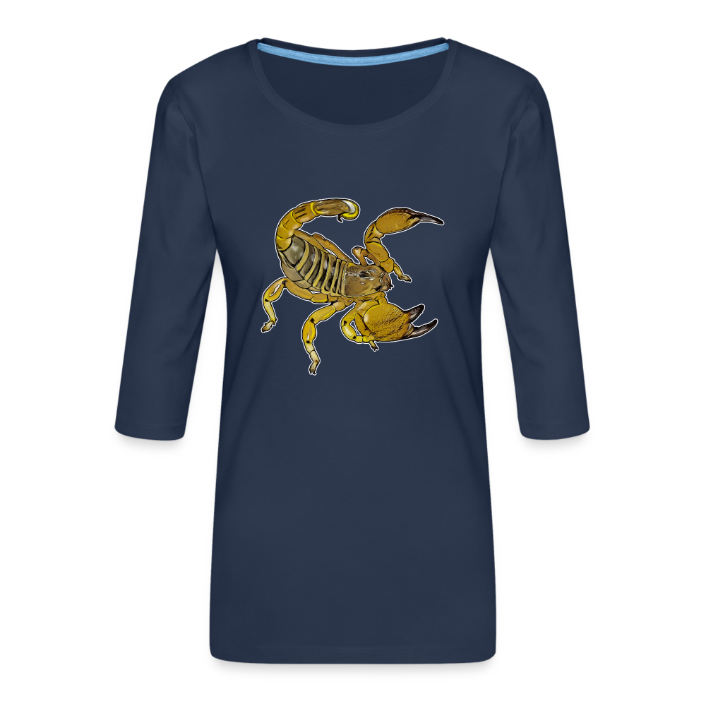 Frauen 3/4-Arm Shirt Scorpio maurus palmatus - Navy