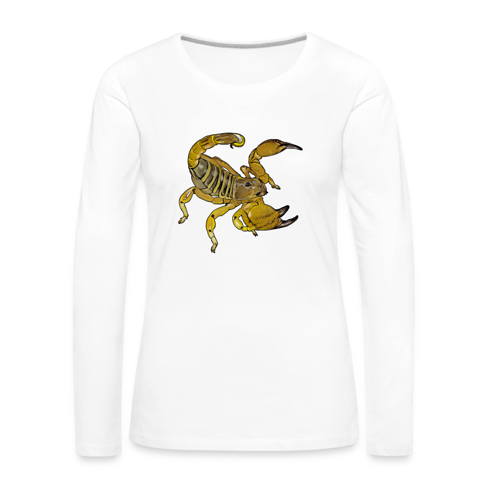 Frauen Longsleeve Scorpio maurus palmatus - weiß