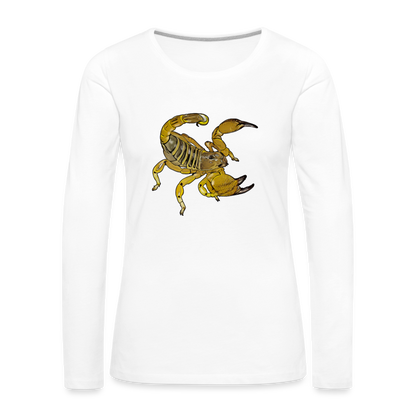 Frauen Longsleeve Scorpio maurus palmatus - weiß