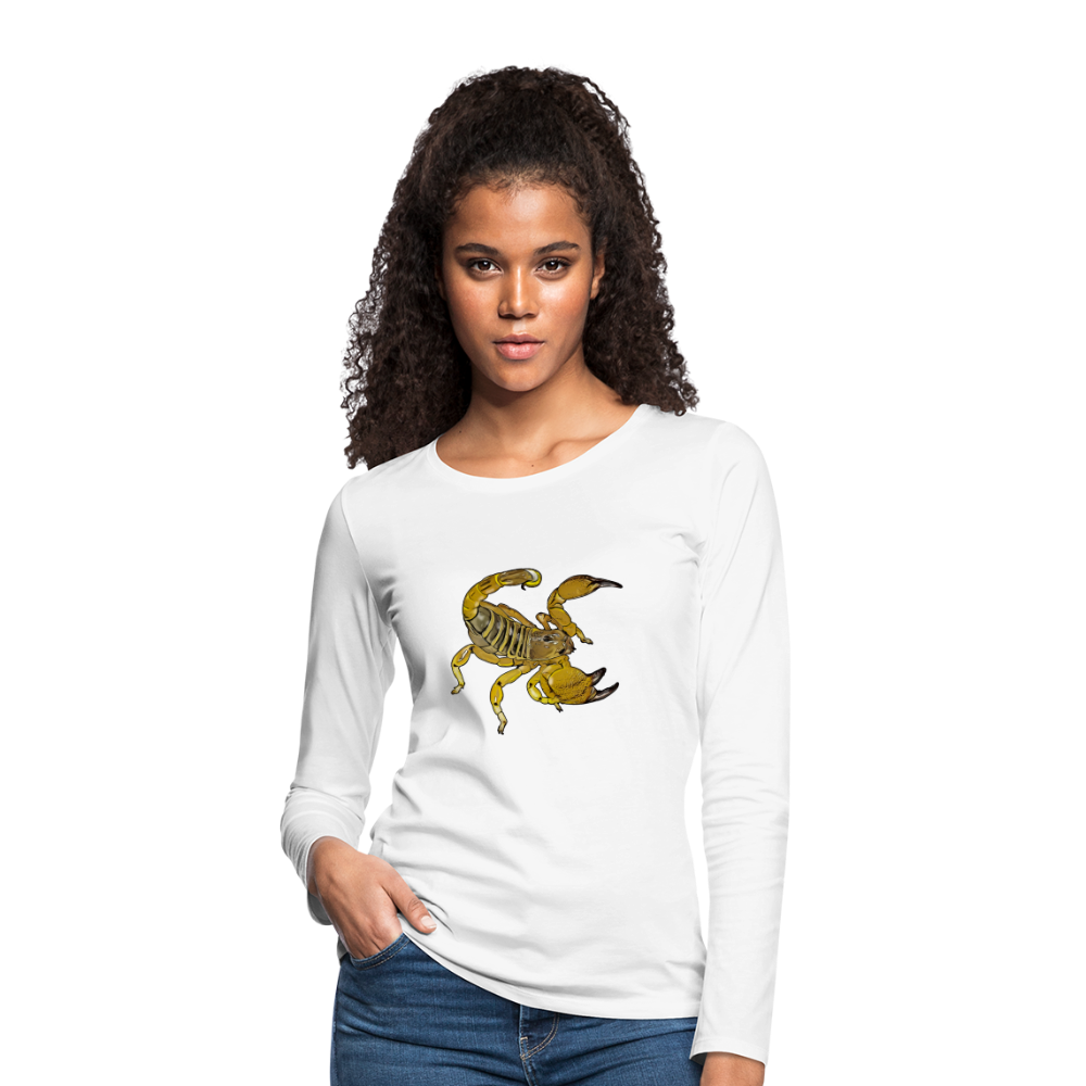 Frauen Longsleeve Scorpio maurus palmatus - weiß