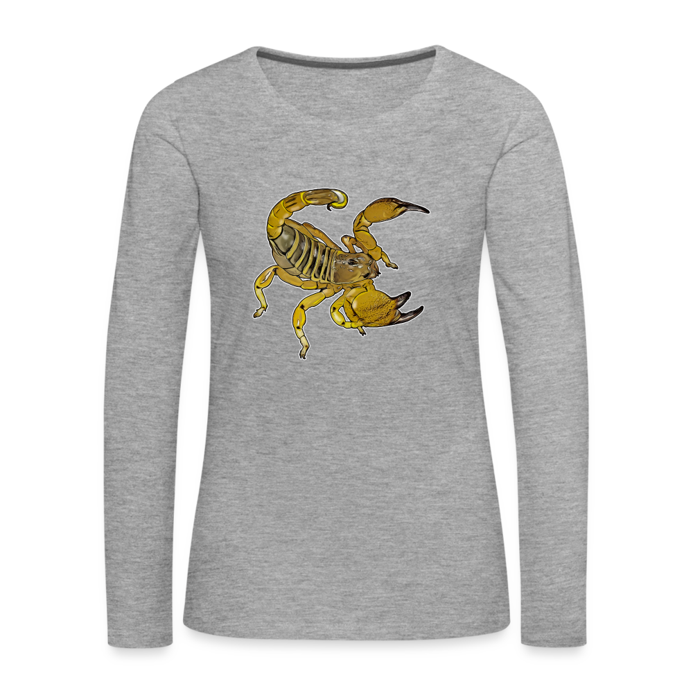 Frauen Longsleeve Scorpio maurus palmatus - Grau meliert