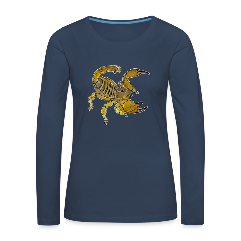 Frauen Longsleeve Scorpio maurus palmatus - Navy