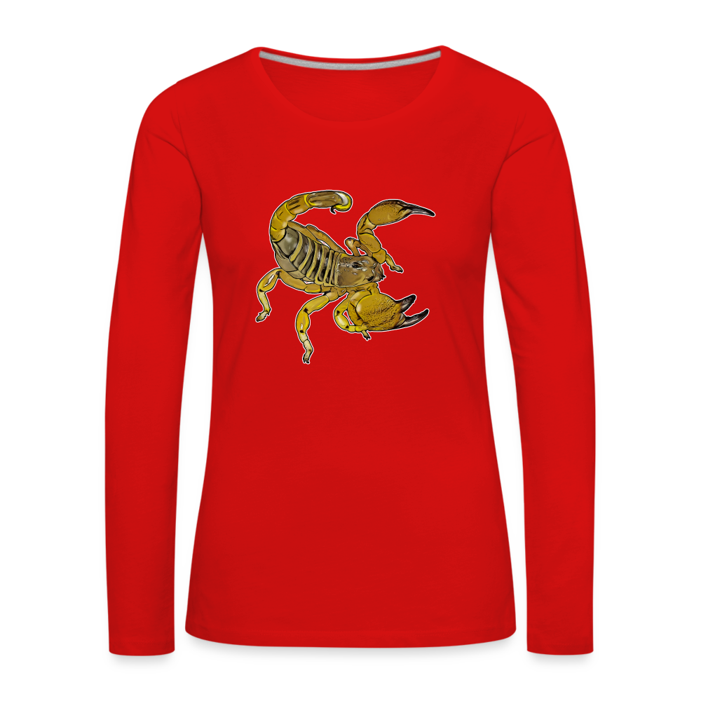 Frauen Longsleeve Scorpio maurus palmatus - Rot