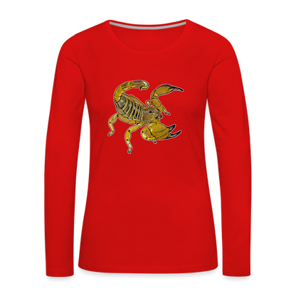 Frauen Longsleeve Scorpio maurus palmatus - Rot