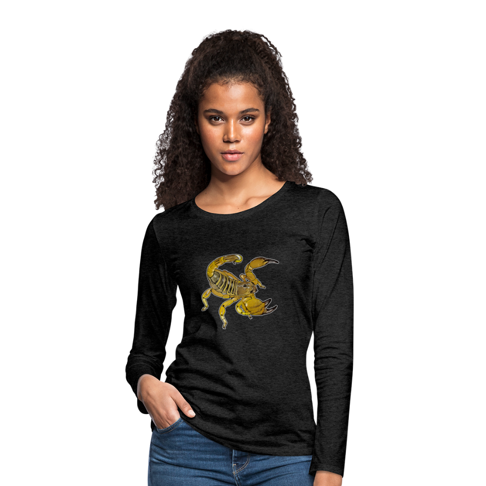 Frauen Longsleeve Scorpio maurus palmatus - Anthrazit