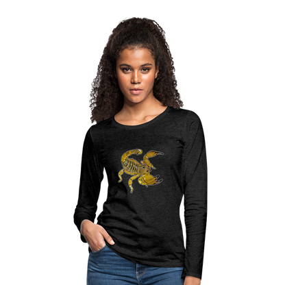 Frauen Longsleeve Scorpio maurus palmatus - Anthrazit