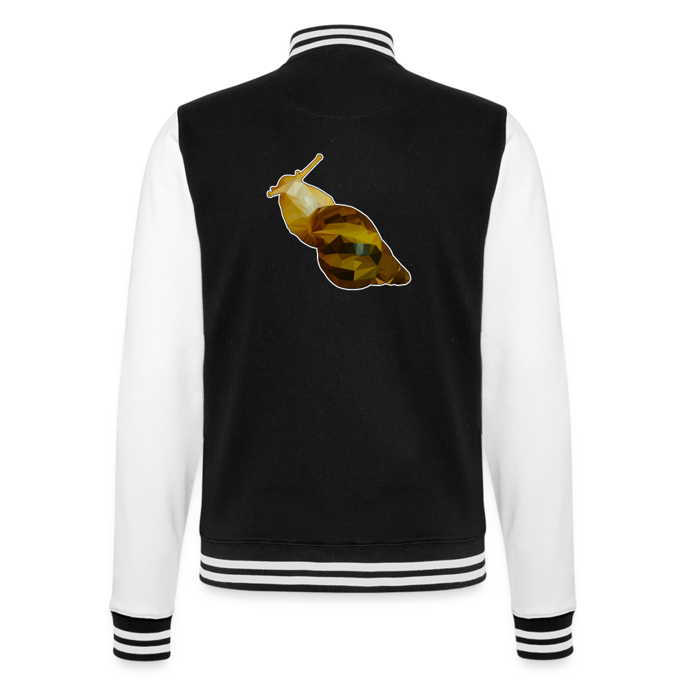 Unisex College-Sweatjacke Achatina reticulata Low Poly - Schwarz/Weiß